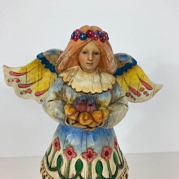 Heartwood Creek Jim Shore Angel of‎ Love 2002 Nest Robins - Picture 2 of 9